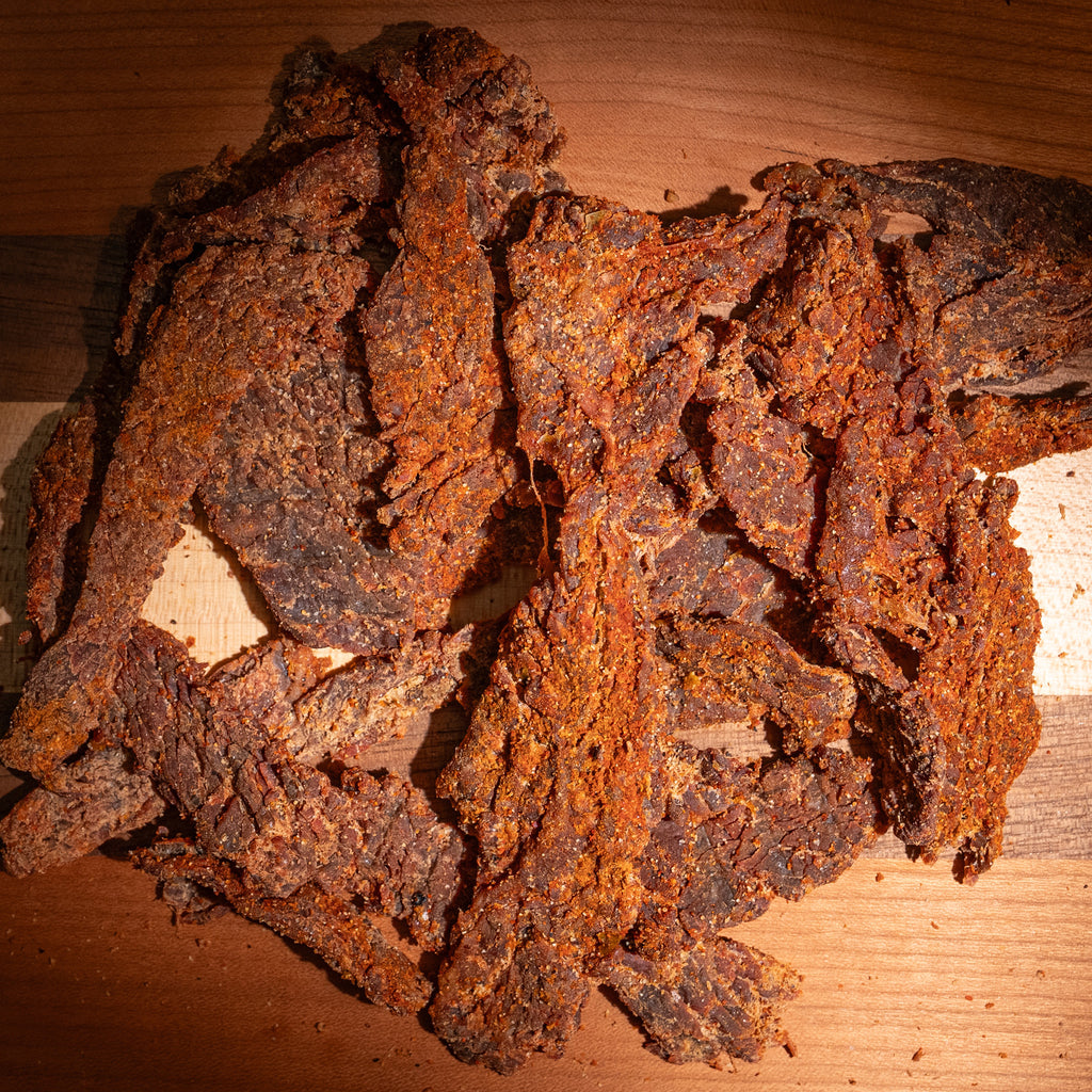 Woodsman's Reserve Chile lime brisket beef jerky.