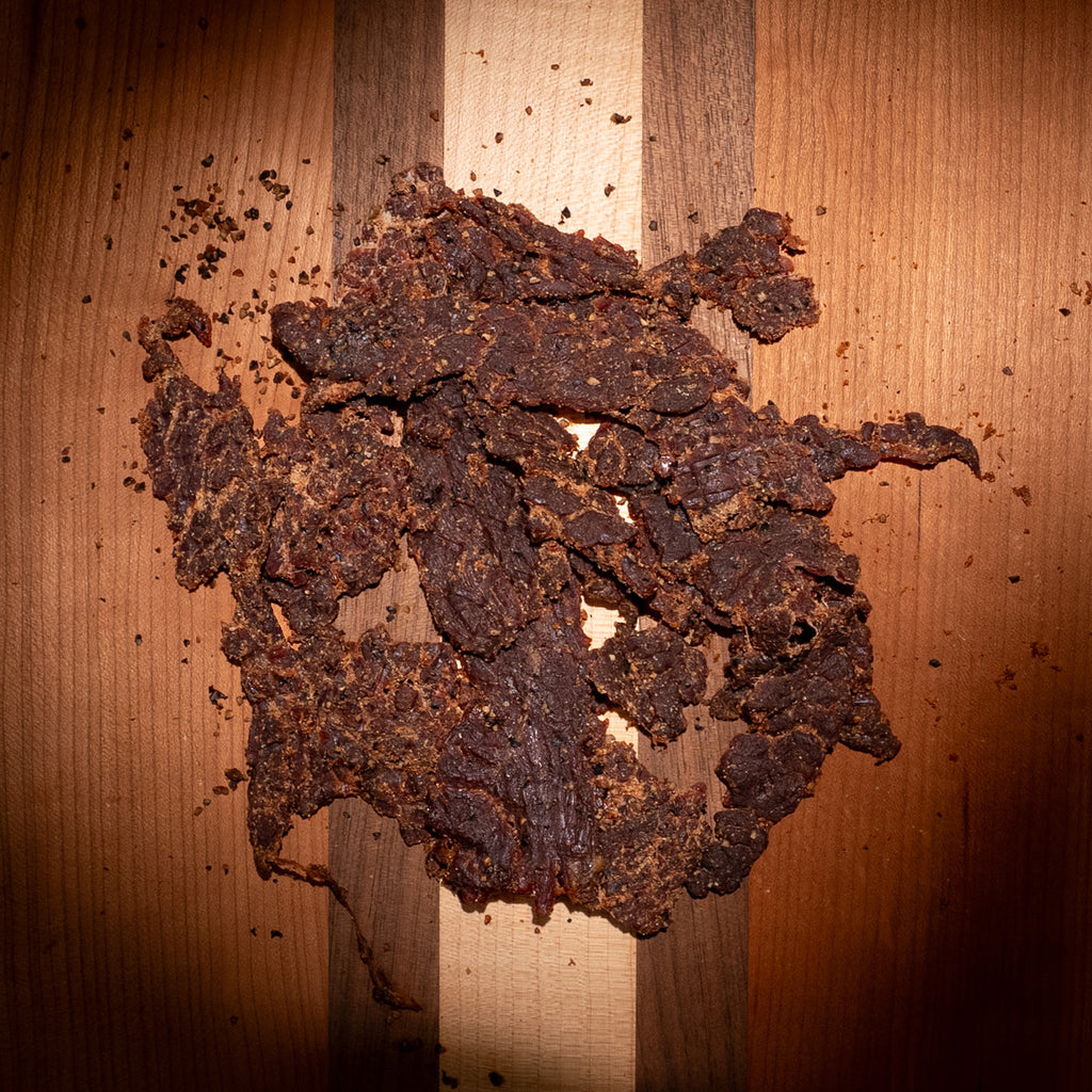 Woodsman's Reserve Original recipe brisket beef jerky.